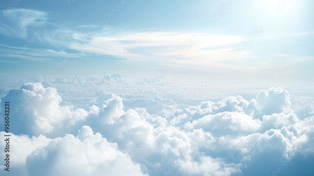 Blue sky and clouds background with lots of copy space Blue sky and clouds background with lots of copy space