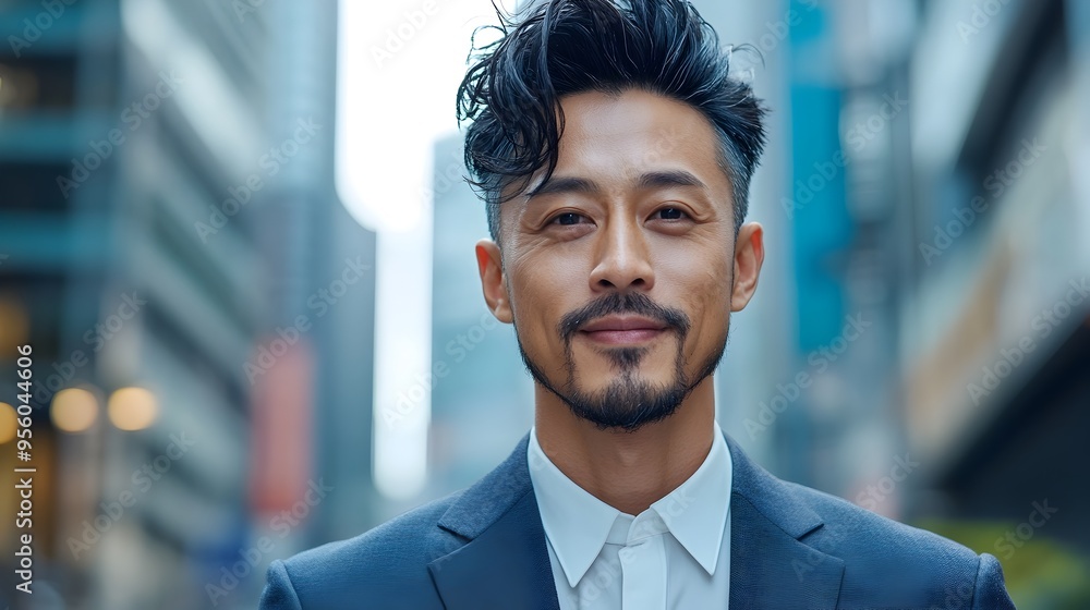 Confident Businessman in Tailored Suit Portrait Confident Businessman in Tailored Suit Portrait