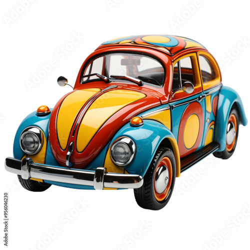 Car toy on transparent background