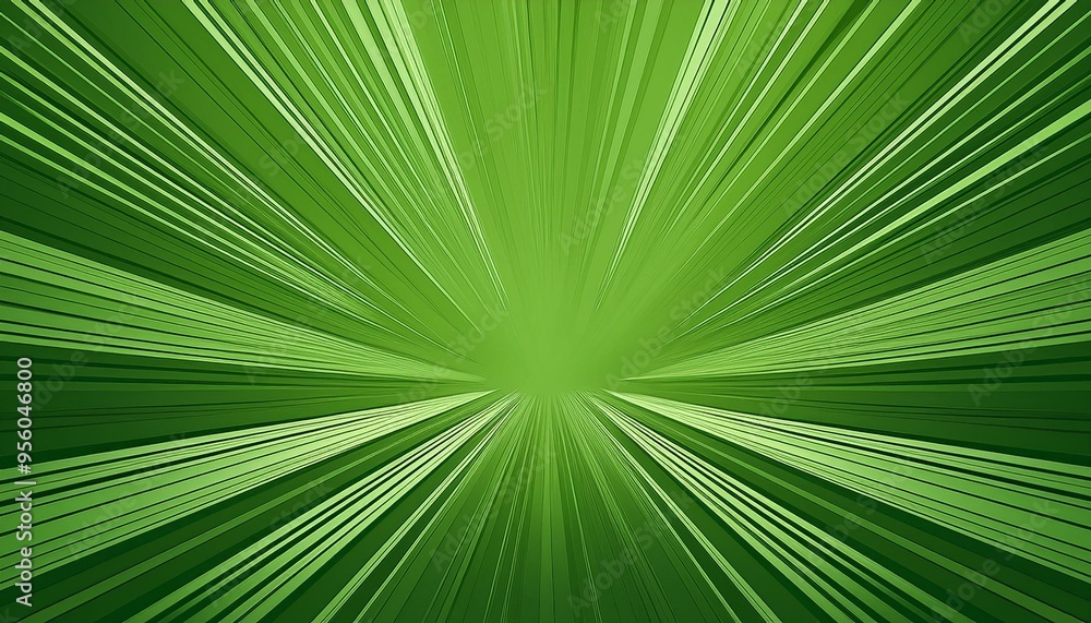 Fototapeta premium A solid olive green background with comic book-style speed lines along the sides.