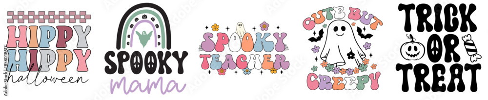 Decorative The Retro Halloween Mega Calligraphic Lettering, Hand Lettering Pack Vector Illustration for Holiday Cards, Flyer, Advertisement Decorative The Retro Halloween Mega Calligraphic Lettering, Hand Lettering Pack Vector Illustration for Holiday Cards, Flyer, Advertisement