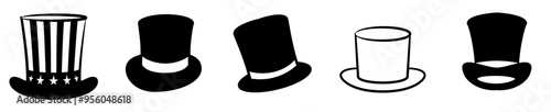 Modern Top Hat Quotes, Invitation Collection Vector Illustration for Printing Press, Newsletter, Flyer