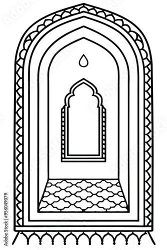 islamic muslim carpet sajadah design