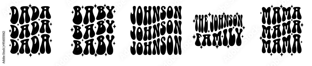 Simple Retro Autumn Bundle Typographic Emblems, Hand Lettering Set Vector Illustration for Poster, Holiday Cards, Printing Press