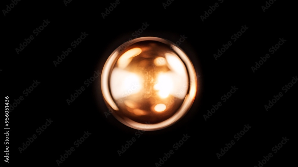 Close-up of a golden light bulb against a dark background, creating a warm, inviting glow. Close-up of a golden light bulb against a dark background, creating a warm, inviting glow.