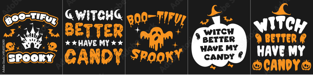 Modern Halloween Tshirt Design Graphic Bundle Phrases, Calligraphic Lettering Collection Vector Illustration for Poster, Logo, Icon Modern Halloween Tshirt Design Graphic Bundle Phrases, Calligraphic Lettering Collection Vector Illustration for Poster, Logo, Icon