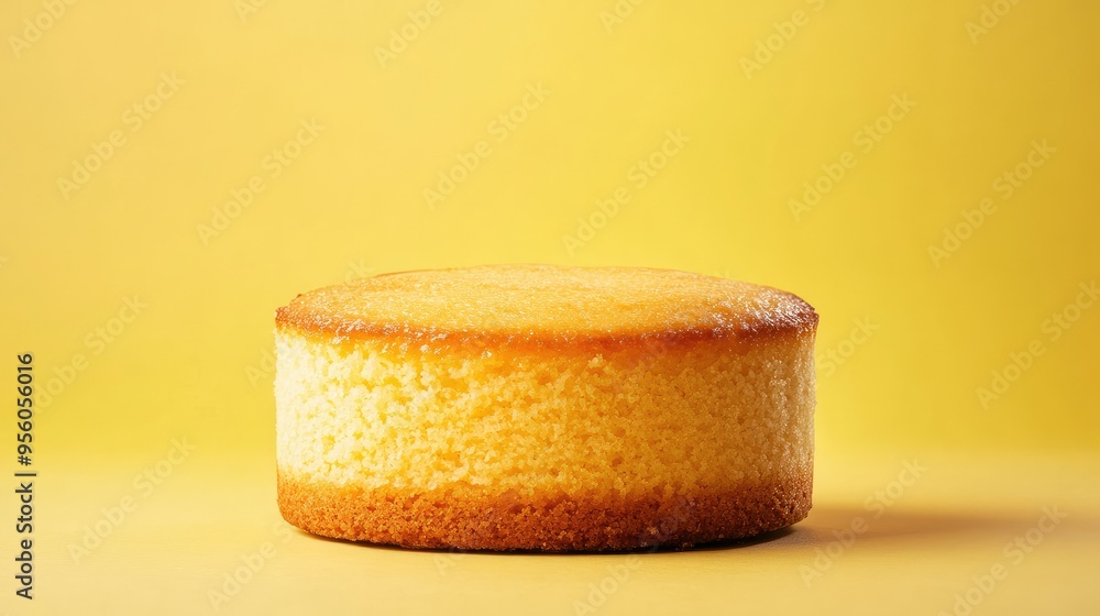 A golden semolina cake with a minimalist, clean background, providing space for text or promotional content A golden semolina cake with a minimalist, clean background, providing space for text or promotional content