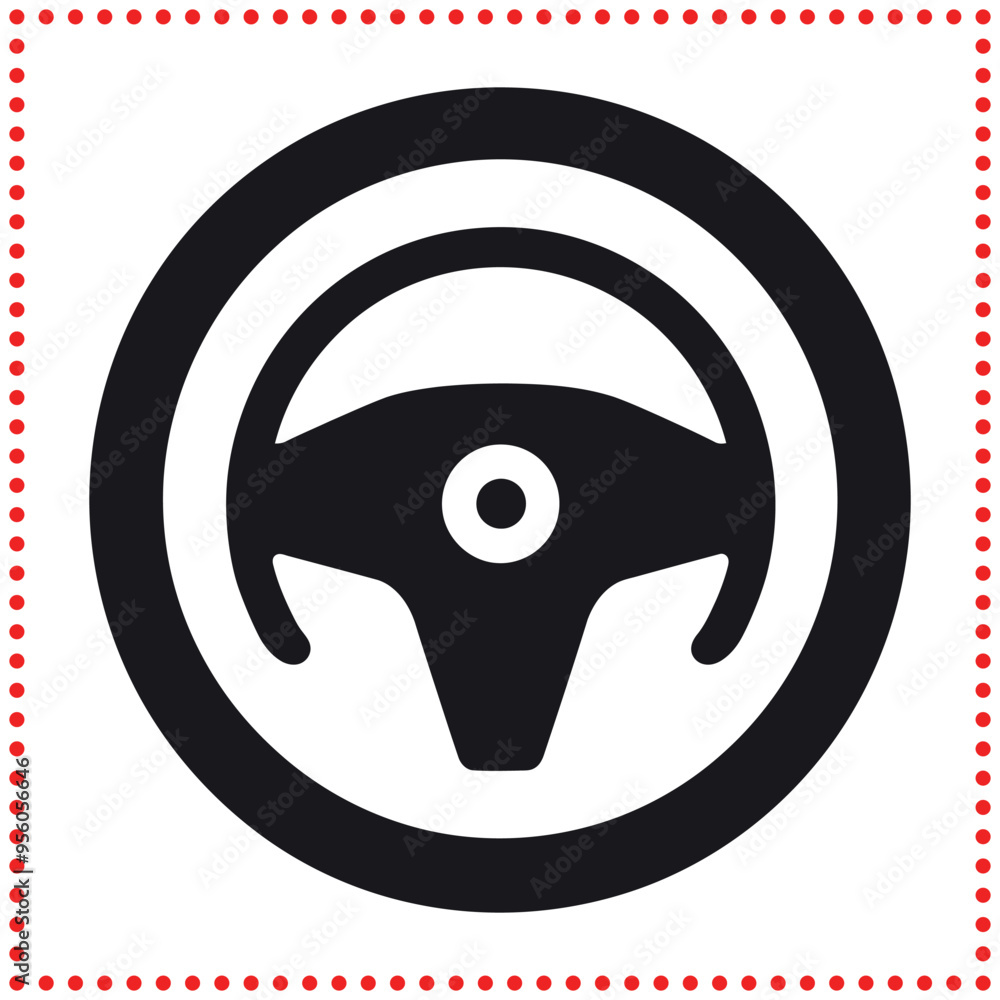 Steer Your Way to Success with This Simple and Bold Steering Wheel Graphic. Steer Your Way to Success with This Simple and Bold Steering Wheel Graphic.