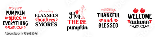 Vibrant Fall Bundle Labels And Badges, Typography Pack Vector Illustration for Infographic, Printing Press, Mug Design