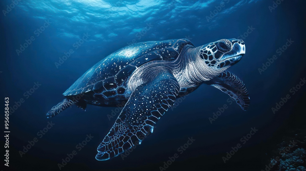Fototapeta premium Sea Turtle Underwater