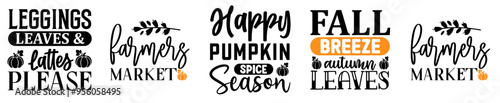 Classic Fall Quotes Bundle Invitation, Labels And Badges Collection Vector Illustration for T-Shirt Design, Banner, Sticker