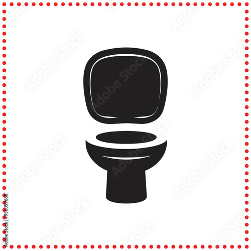 Toilet Silhouette Vector Perfect for Clean and Hygienic Design Concepts