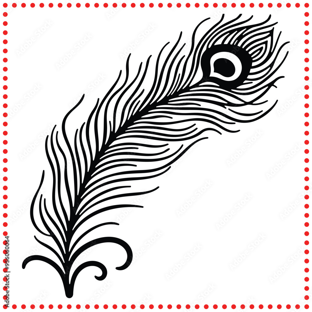 Graceful Peacock Feather Vector Perfect for Nature and Wildlife Themed Projects Graceful Peacock Feather Vector Perfect for Nature and Wildlife Themed Projects