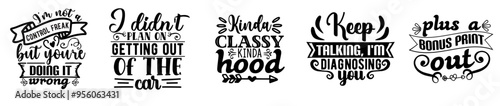 Vibrant Sarcastic Bundle Calligraphy, Inscriptions Collection Vector Illustration for Motion Graphics, Logo, Printing Press
