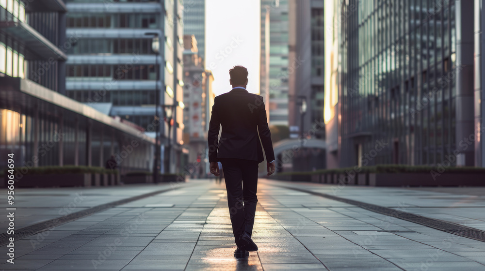 Businessman Walking City. Businessman Walking City.