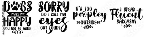 Vibrant Sarcastic Bundle Labels And Badges, Typography Bundle Vector Illustration for Packaging, Mug Design, Postcard