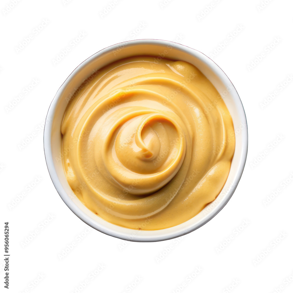 Chipotle aioli made with mayonnaise on white bowl on transparent background Chipotle aioli made with mayonnaise on white bowl on transparent background