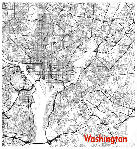 Contour map of Washington, D.C.