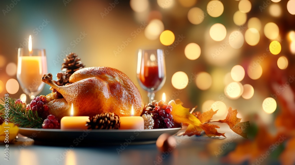 Thanksgiving dinner, roasted turkey Thanksgiving dinner, roasted turkey