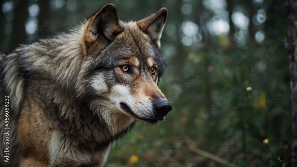 alone wolf in the forest alone wolf in the forest