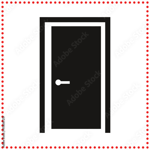 Minimalist Door Silhouette Vector Perfect for Interior Design and Home Improvement Graphics