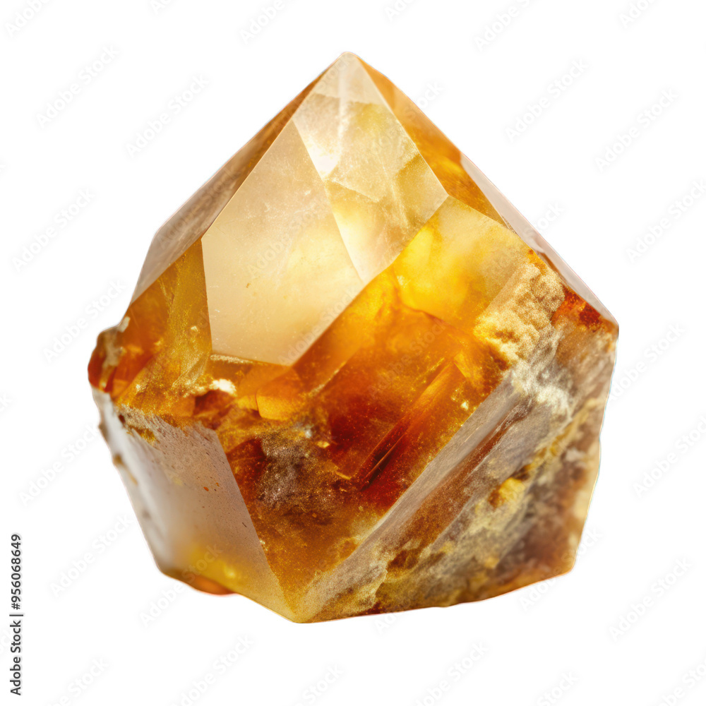 Citrine crystal isolated on transparent background Citrine crystal isolated on transparent background