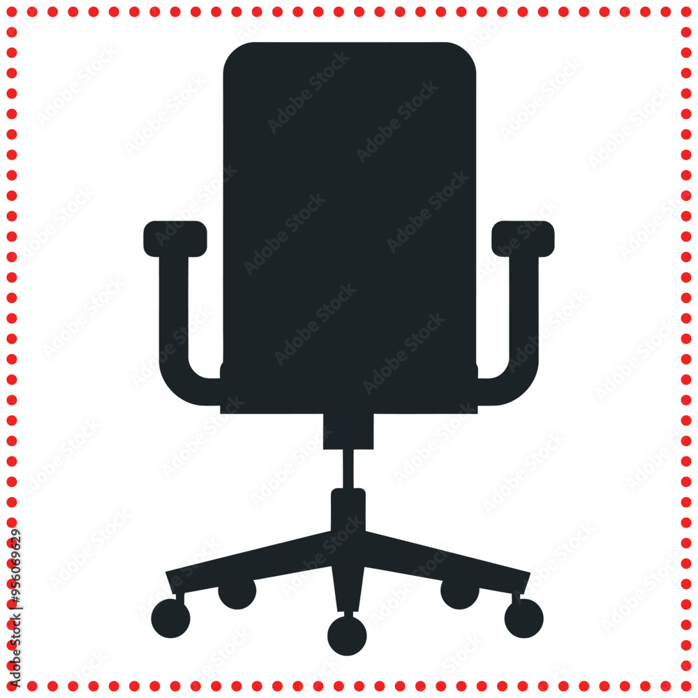 Modern Office Chair Silhouette Vector Perfect for Workplace, Corporate, and Business Designs Modern Office Chair Silhouette Vector Perfect for Workplace, Corporate, and Business Designs