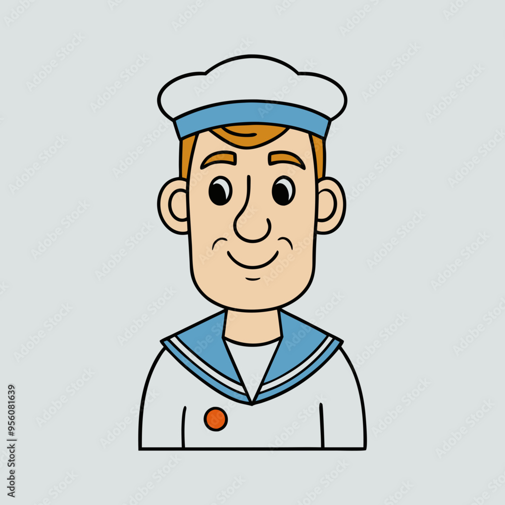 sailor capitan cartoon vector illustration sailor capitan cartoon vector illustration