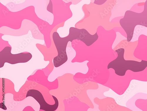 Camouflage pattern design poster background in Pink