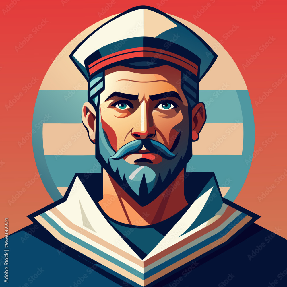 sailor capitan cartoon vector illustration sailor capitan cartoon vector illustration
