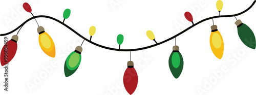 Christmas fairy lights illustrated with a gentle sparkle capturing the essence of holiday warmth and festive decoration
