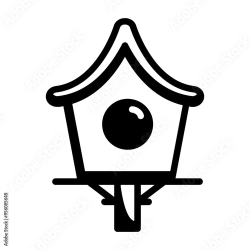 A doodle style icon of birdhouse 