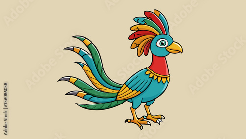 Quetzal bird National Hispanic Heritage, Vector 