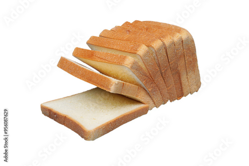 Foto Sliced white bread isolated transparent