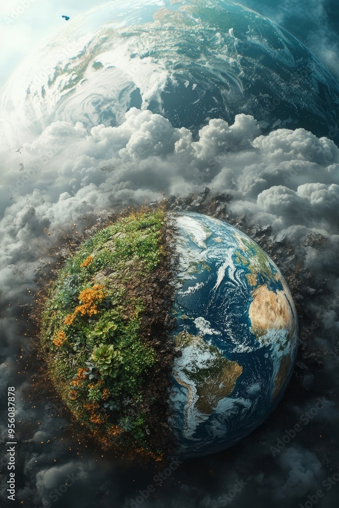 Fototapeta premium earth in the sky