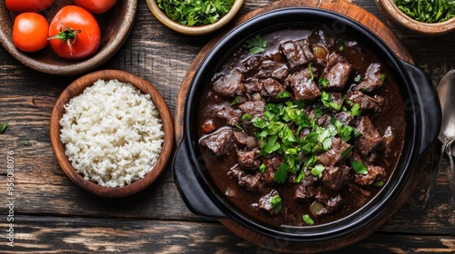 Beef Stew with Rice and Tomatoes