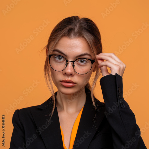 Businesswoman Glasses Portrait