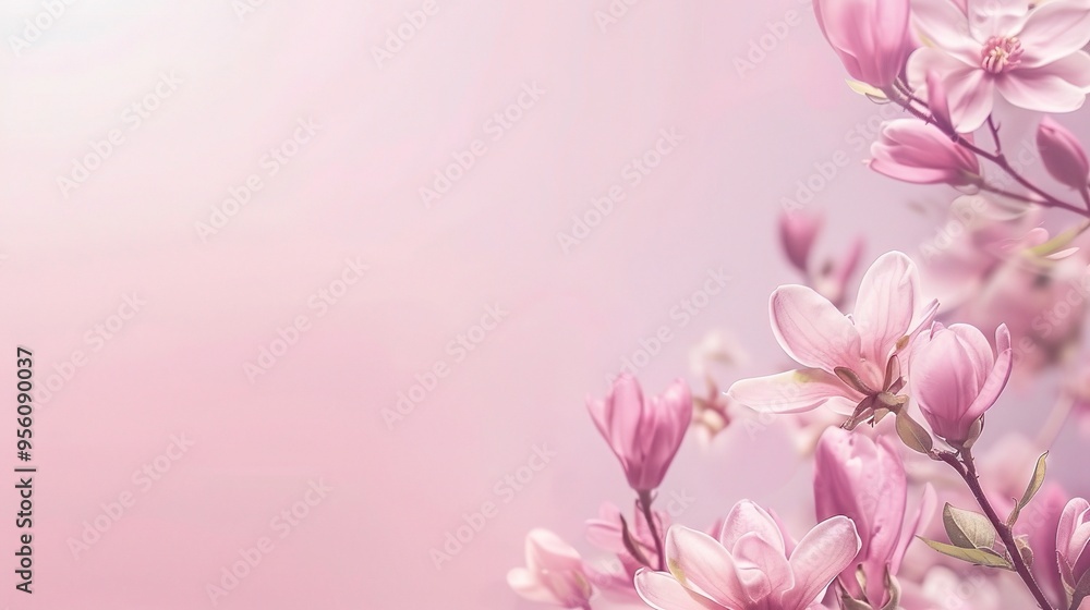 Stunning Pink Flowers with Minimalist Style Background: A Delicate and Elegant Visual. Showcasing Softness and Charm. Stunning Pink Flowers with Minimalist Style Background: A Delicate and Elegant Visual. Showcasing Softness and Charm.