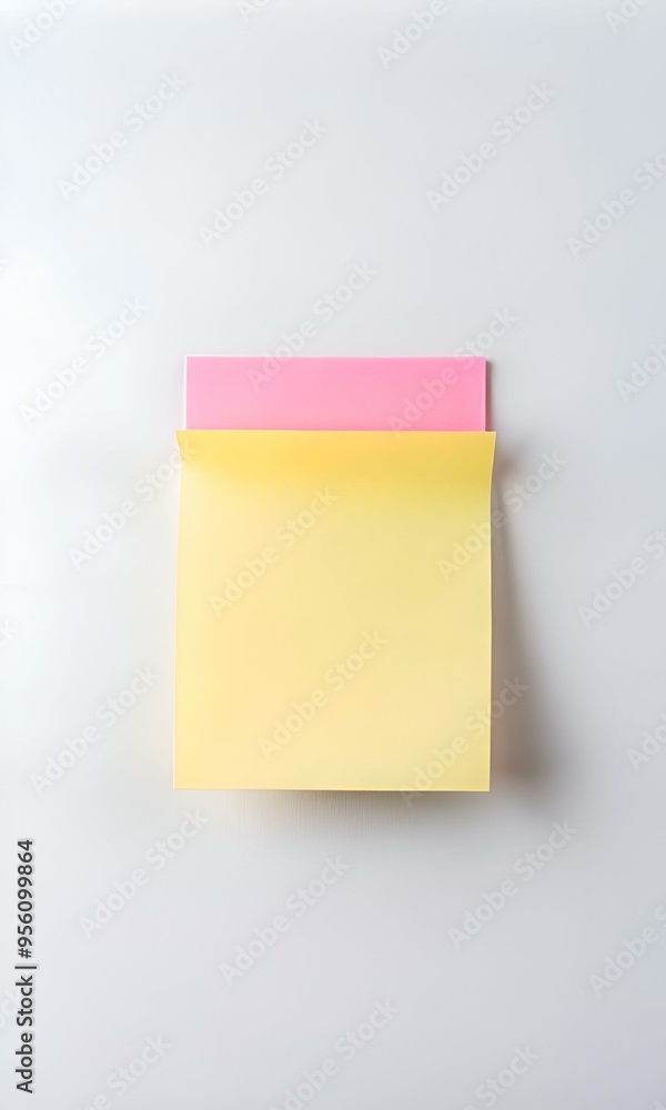 A simple yet versatile image featuring a yellow sticky note with a pink note peeking out from underneath. A simple yet versatile image featuring a yellow sticky note with a pink note peeking out from underneath.