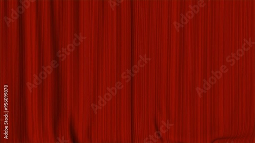 red theater curtain background opening and closing with green screen , transparent video curtain ,video opener