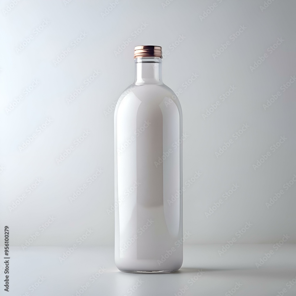 Clean. minimalist mockup of a glass bottle with a copper lid. perfect for showcasing your brand or product design. Clean. minimalist mockup of a glass bottle with a copper lid. perfect for showcasing your brand or product design.