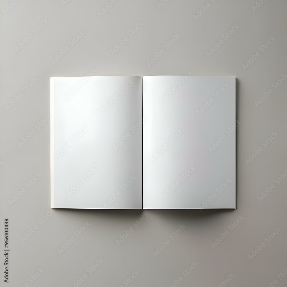 Blank open book mockup with clean. white pages. Blank open book mockup with clean. white pages.
