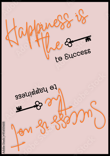 thank you note on happiness, poster