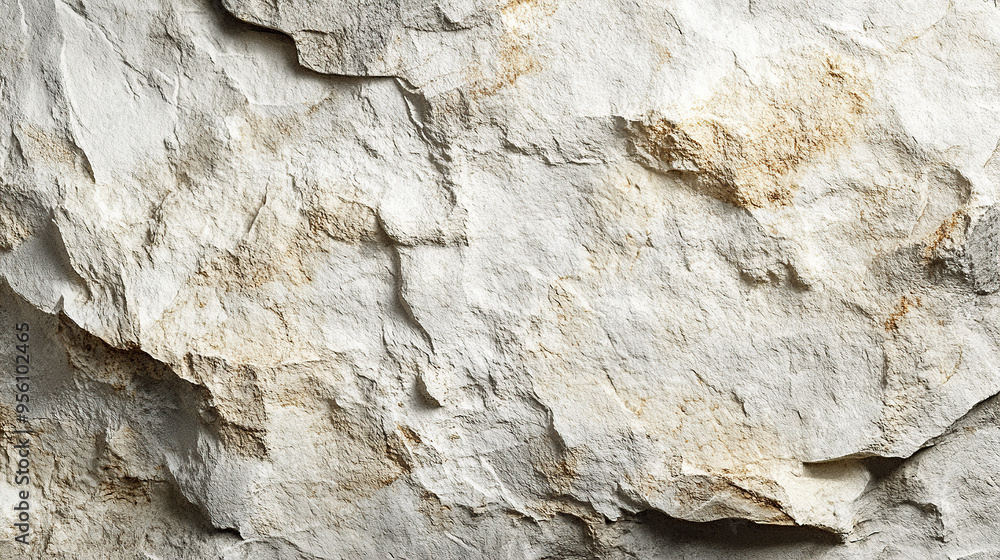 Naklejka premium A close-up of the rough texture on white stone