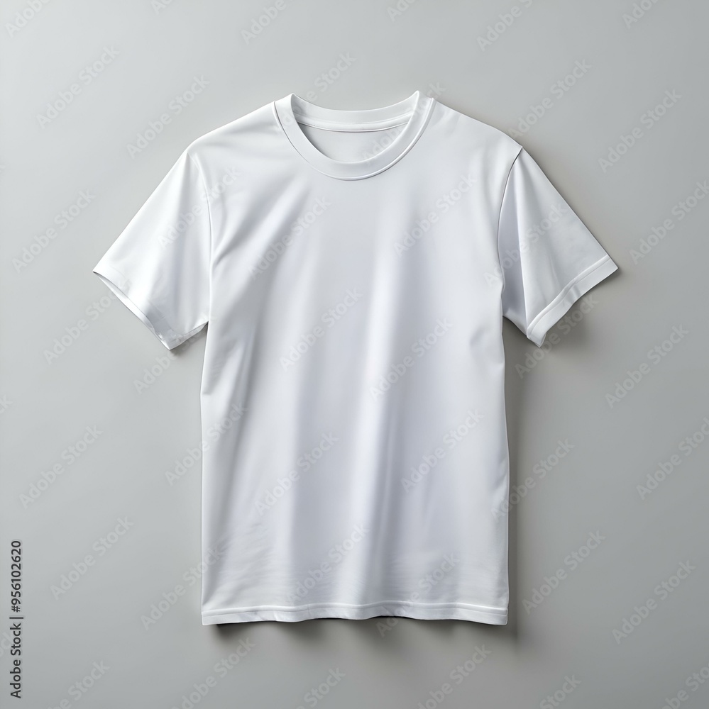 Blank white t shirt isolated on a gray background. Blank white t shirt isolated on a gray background.