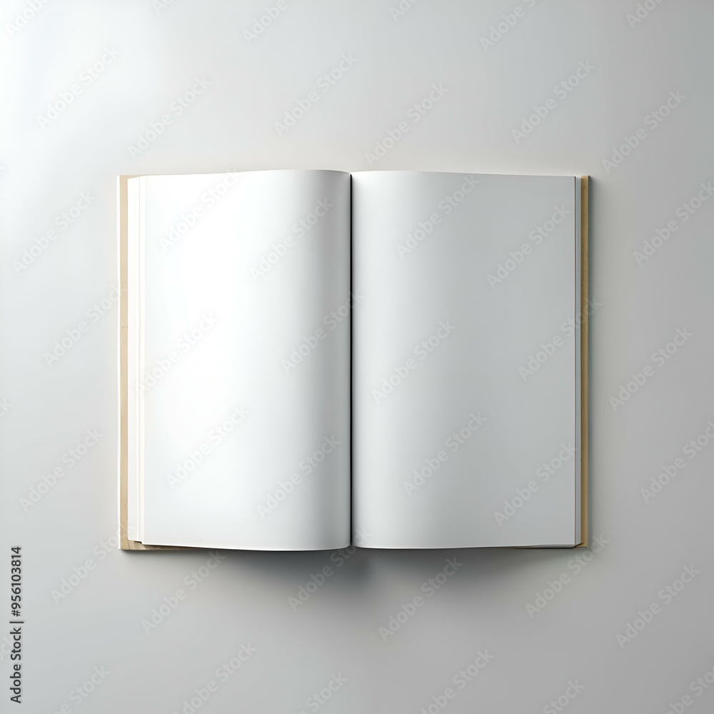 Blank open book with a white background. perfect for showcasing your own text or design. Blank open book with a white background. perfect for showcasing your own text or design.