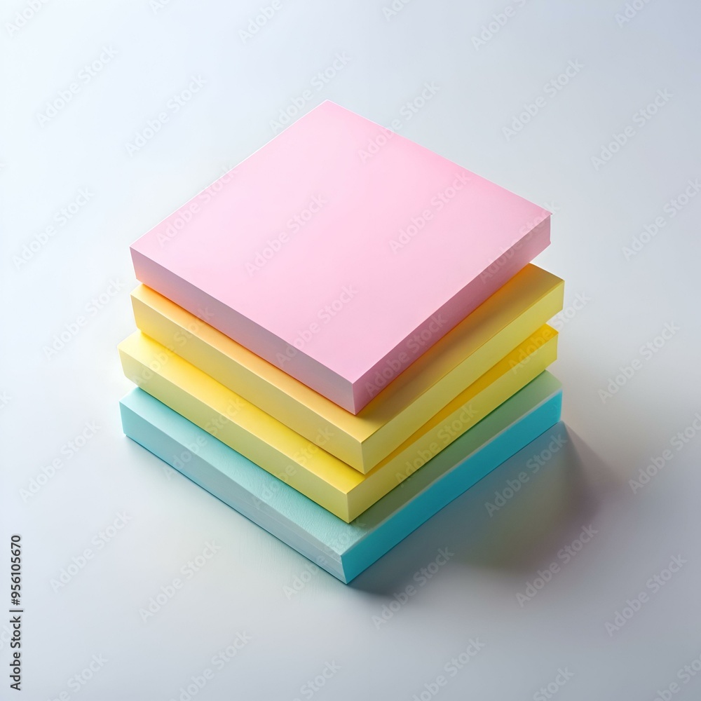 Stack of colorful sticky notes in pink. yellow. and blue. perfect for adding a pop of color to your next project or reminder. Stack of colorful sticky notes in pink. yellow. and blue. perfect for adding a pop of color to your next project or reminder.