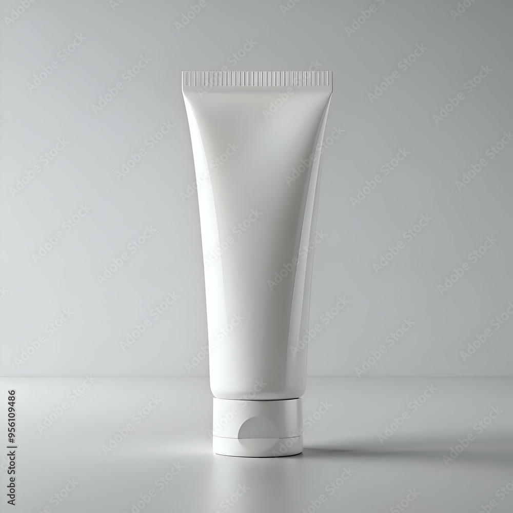 A sleek. white tube of moisturizer or cream. isolated against a clean white background. ready for your brand or design. A sleek. white tube of moisturizer or cream. isolated against a clean white background. ready for your brand or design.