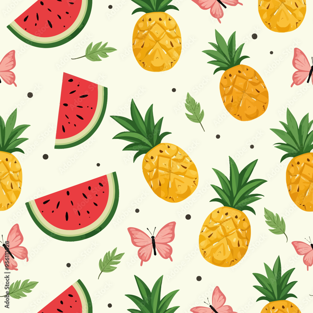 Fresh Fruit and Butterfly Pattern Fresh Fruit and Butterfly Pattern