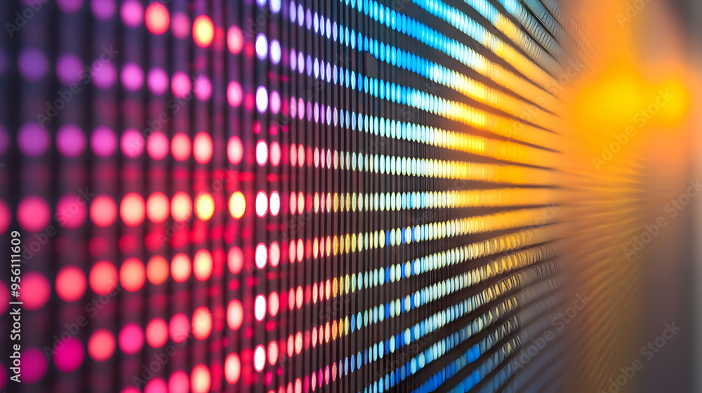 Abstract Colorful LED Light Display Digital Technology Background Abstract Colorful LED Light Display Digital Technology Background